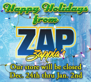 Happy Holidays from Zappia Athletics. Our Store will be closed December 24th through January 2nd